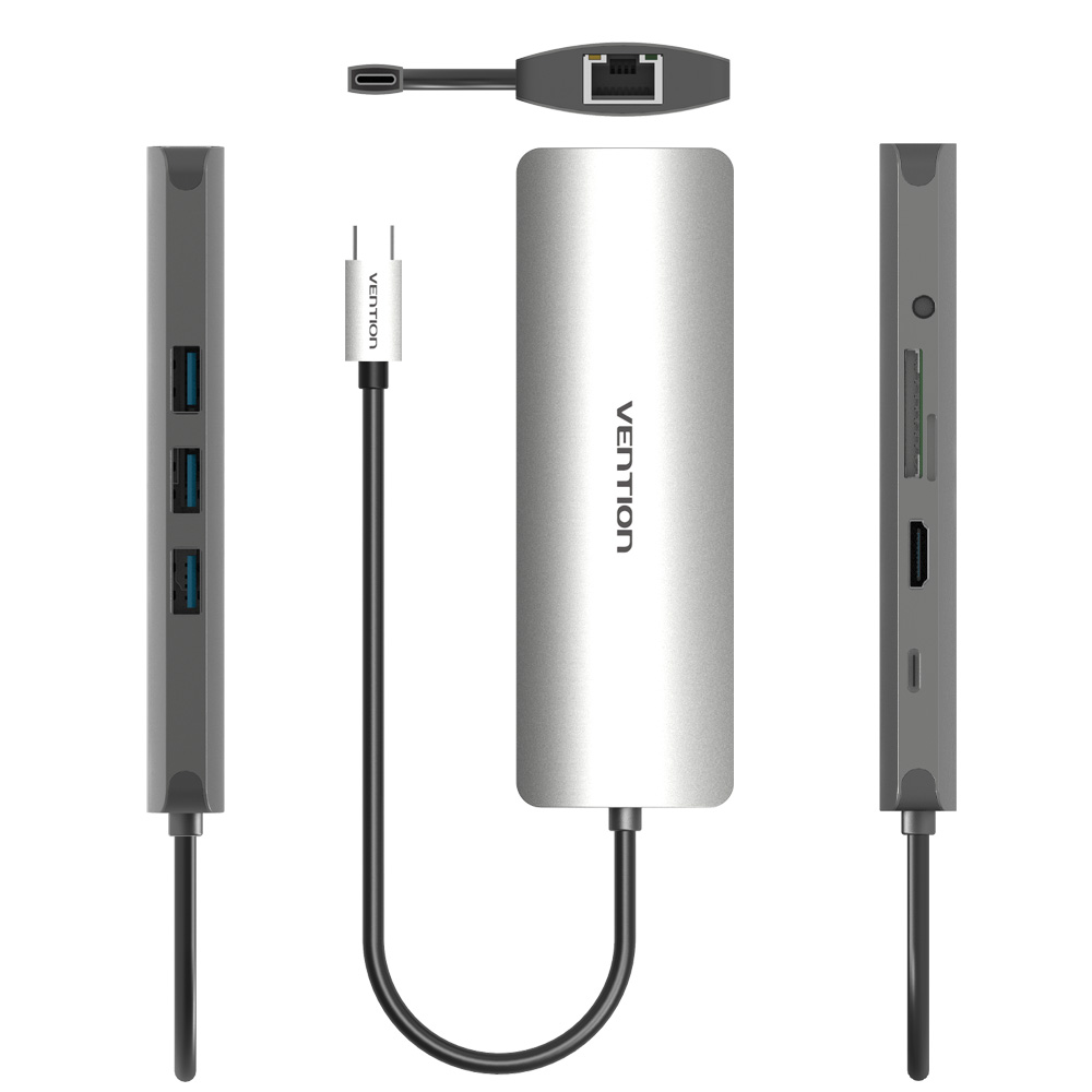벤션 9in1 C타입 멀티포트 HDMI 이더넷 독 허브, CGNHA - 상품 이미지