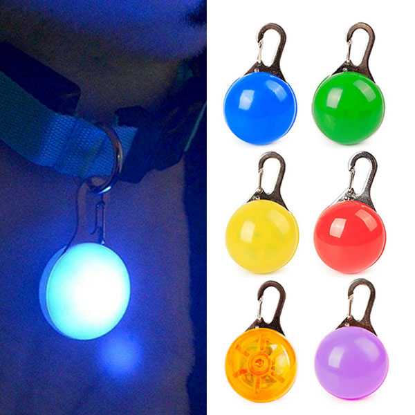 원형 애견 강아지 목줄등 OPP포장 LED 팬던트 야광 방울 안전등 야간 산책 발광 라이트 목줄등 목걸이