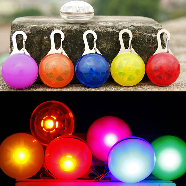 LED 원형 애견 강아지 목줄등 OPP포장 팬던트 야광 방울 안전등 야간 산책 발광 라이트 목줄등 목걸이 - 상세 이미지 2
