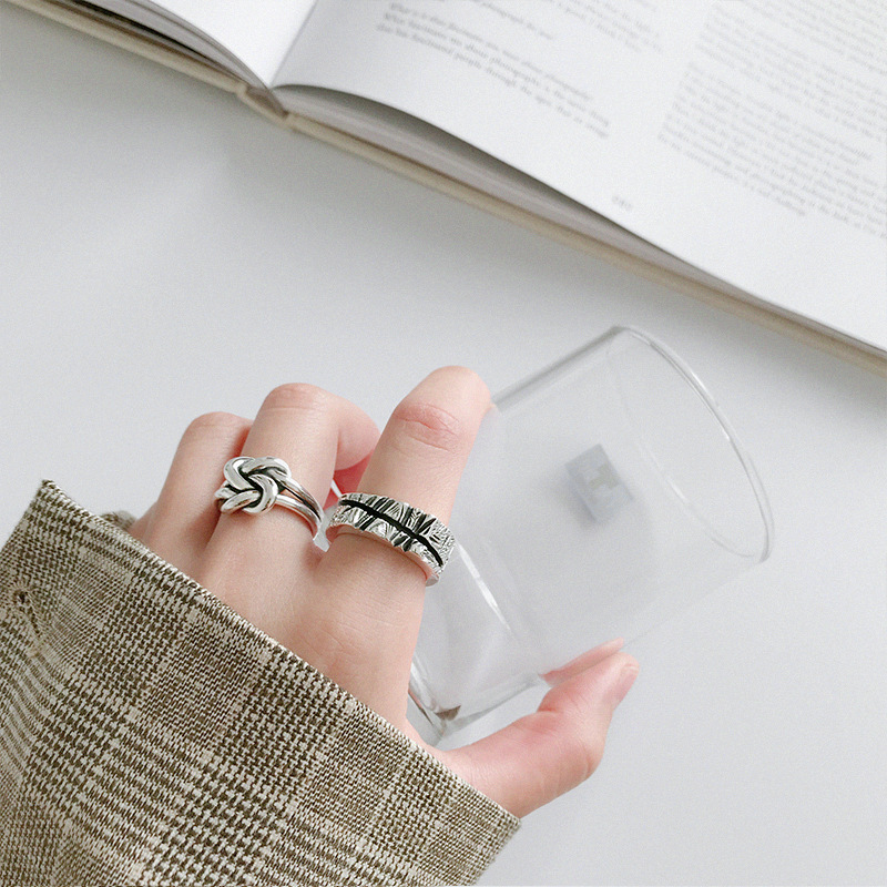 커플 링 패션 빈티지 실버 925 은반지