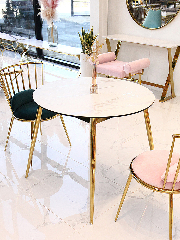 베로니카 4인용 포세린 세라믹 원형 식탁 테이블 900 CL283