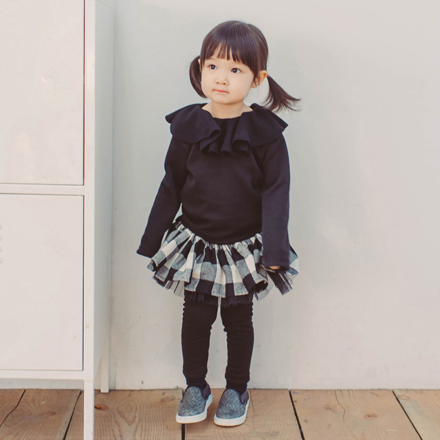 체크뮤치마레깅스 봄 가을 베이직 기본 치랭스 보통핏 - 상세 이미지 2