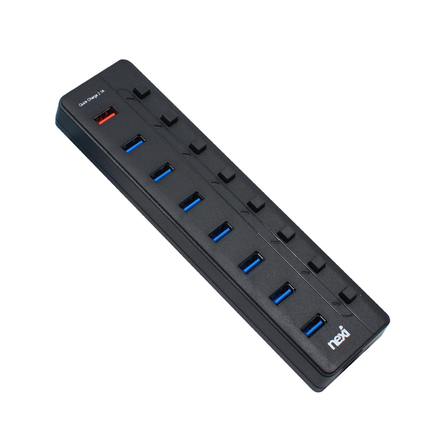 넥시 USB 3.0 허브 7포트 충전 1포트 유전원 개별스위치 - 상세 이미지 2