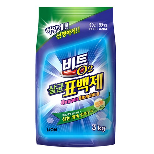 비트 O2 살균표백제 3kg 리필 (6955) - 상품 이미지