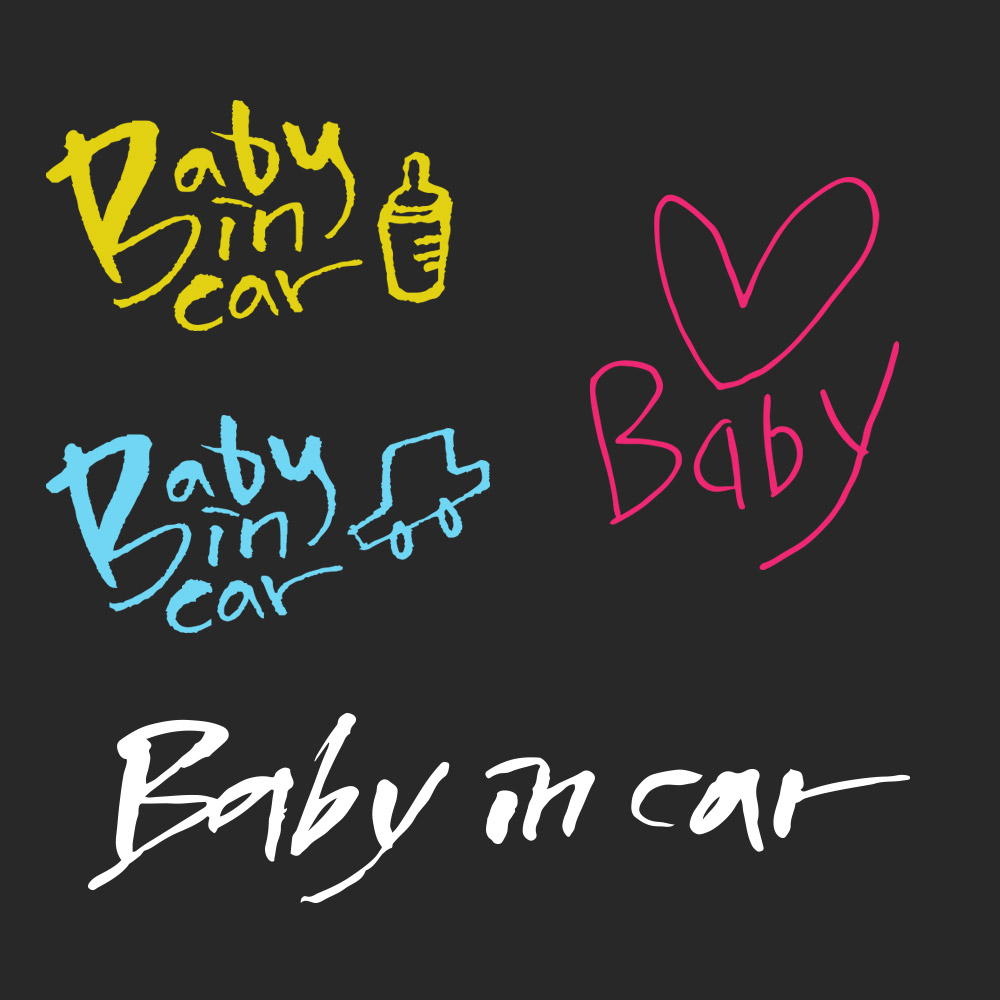 베이비인카 아기 자동차 차량용 스티커 BABY IN CAR - 상품 이미지