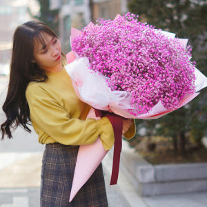 대형꽃다발 안개꽃 자이언트 대왕 큰꽃다발 화이트데이 생일 프로포즈 출산 솔직 후기 | 실사용자 리뷰 분석 - 상품 이미지 4