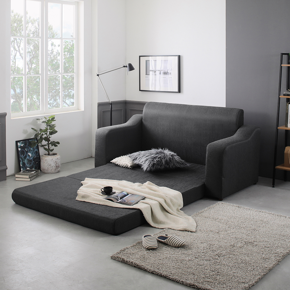 국내제작 레이나 3인용 쇼파베드 접이식 저상형 좌식 침대