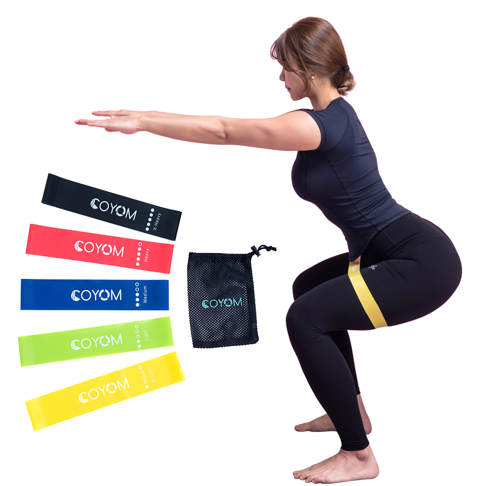 코욤 라텍스 루프 밴드 헬스 스트레칭 5종세트 남녀공용+파우치