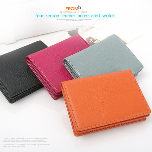프롬비 포시즌 소가죽 명함지갑 카드지갑