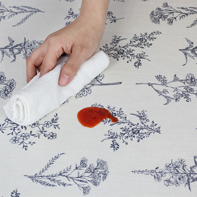 살림씨 플라워 린넨 식탁보 테이블보 사각 원형 카페 홈파티 로망스 골드 95X110