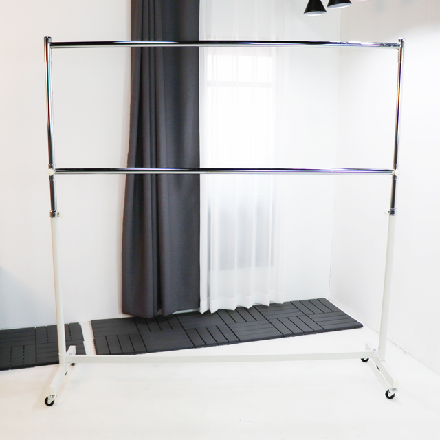 2단행거 스탠드옷걸이 이동식 드레스룸행거 옷장 옷가게