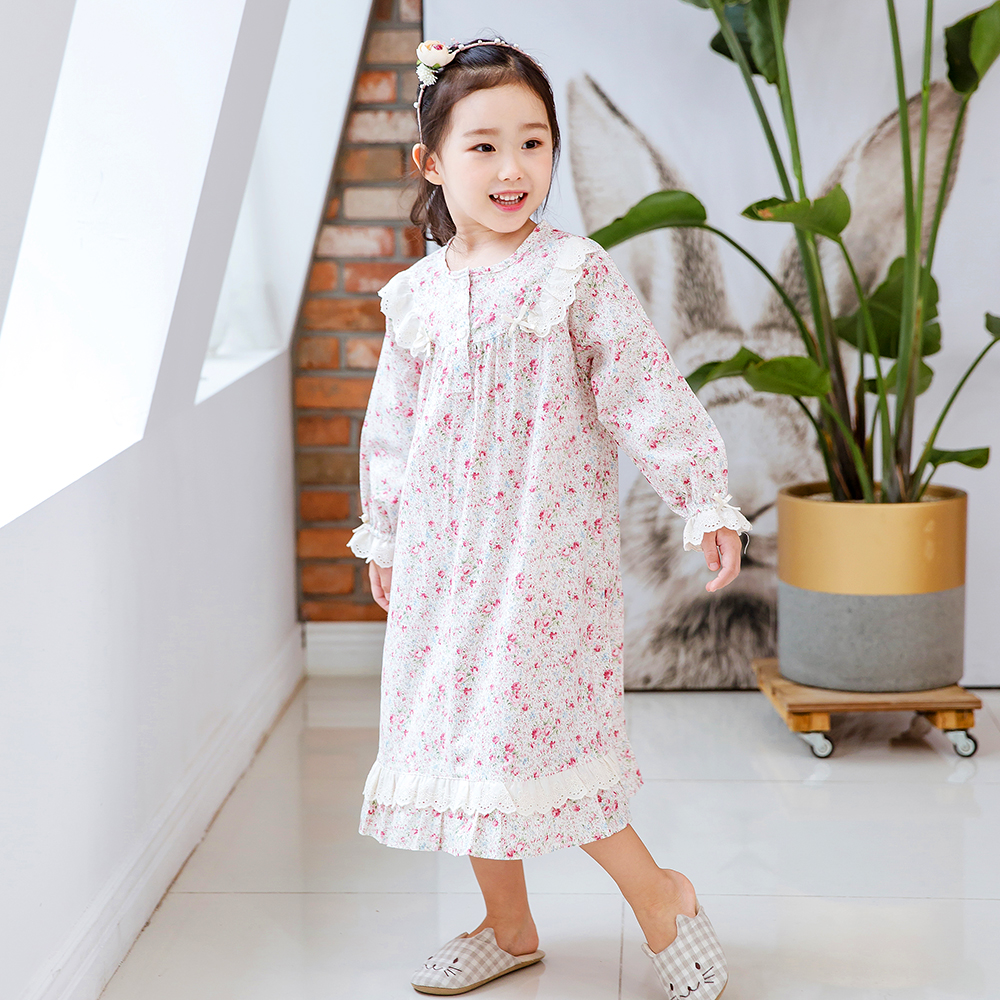 M레이디 원피스 국산 원피스 잠옷 공주 파자마 (순면) - 상세 이미지 3