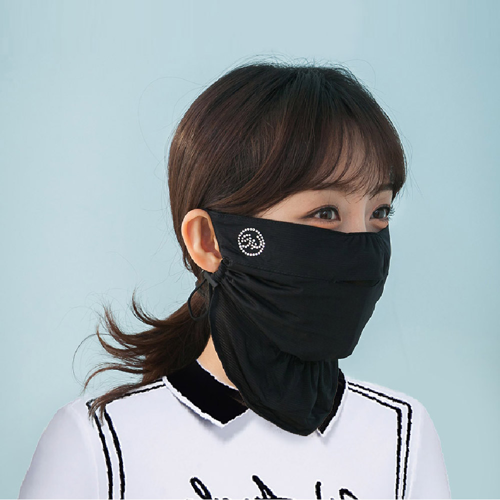 블랙 골프마스크 얼굴햇빛가리개 자외선차단 안면 - 메인 이미지