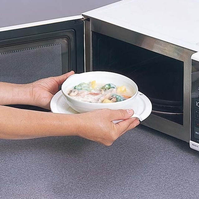 일본 전자렌지용 음식 받침 그릇/접시 받침대 트레이 - 상품 이미지