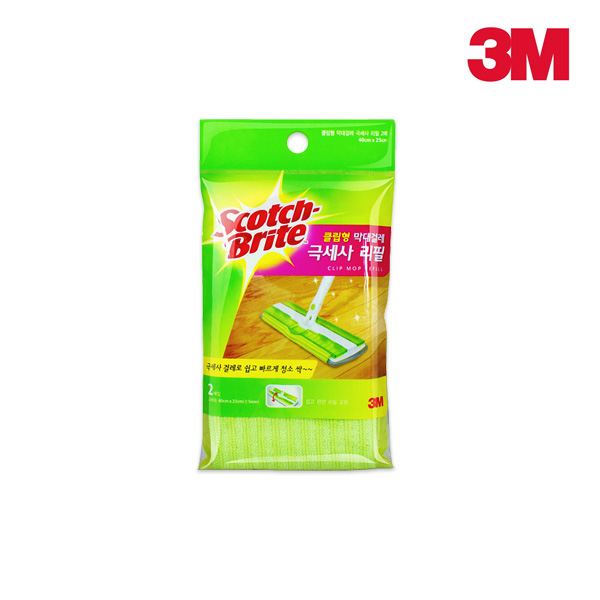 3M 스카치브라이트 클립형 막대걸레 리필 2매 (062)