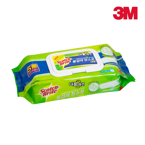 3M 스카치브라이트 물걸레 청소포 더블액션 / 대형 (387)