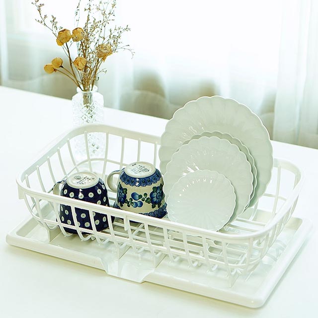 화이트 미니 식기건조대