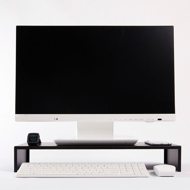 큐데스크 메탈 모니터 받침대 철제 키보드 수납 정리 선반 높이8cm