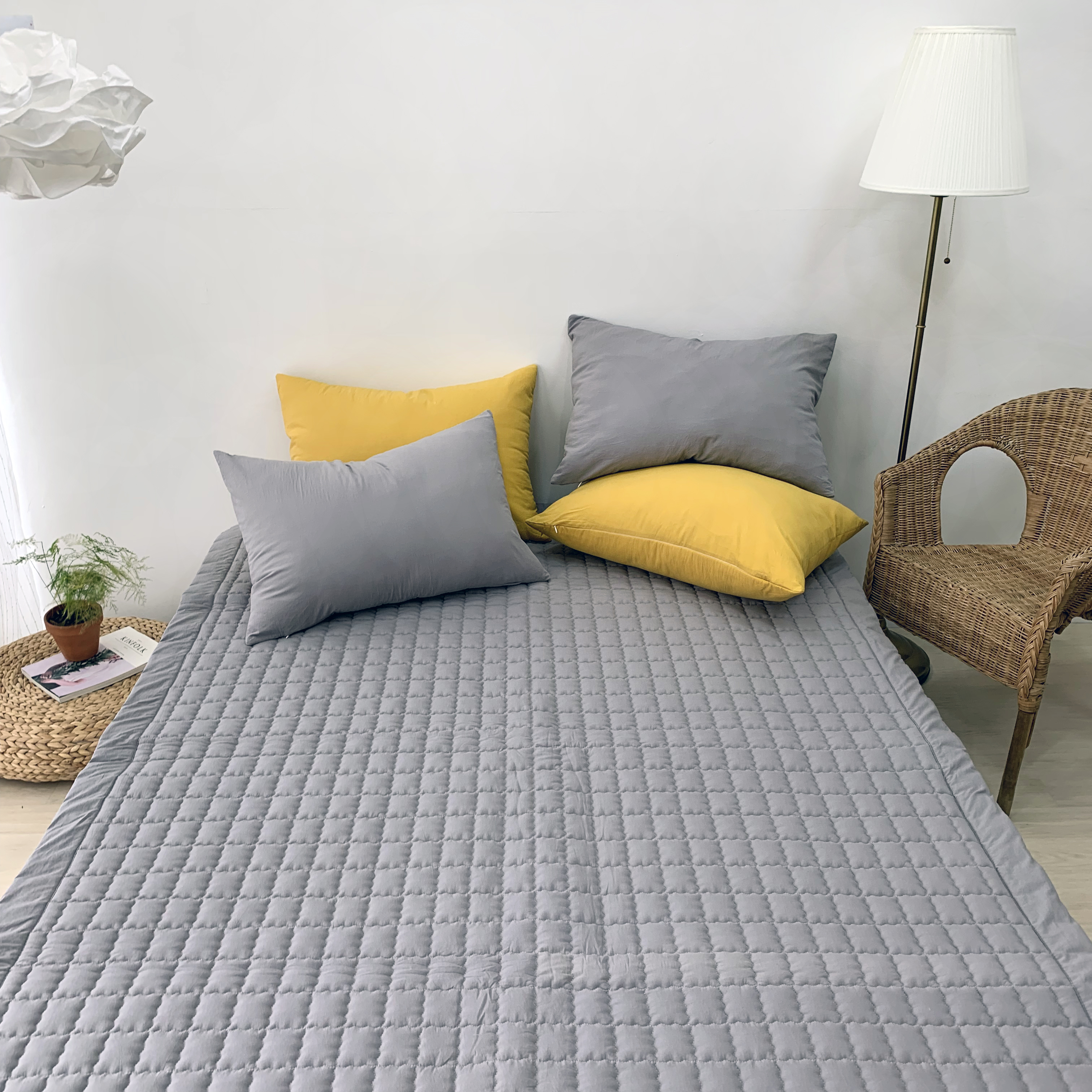 디어딜라잇 60수 아사 순면 사계절 논슬립 미끄럼방지 침대 패드 S/SS