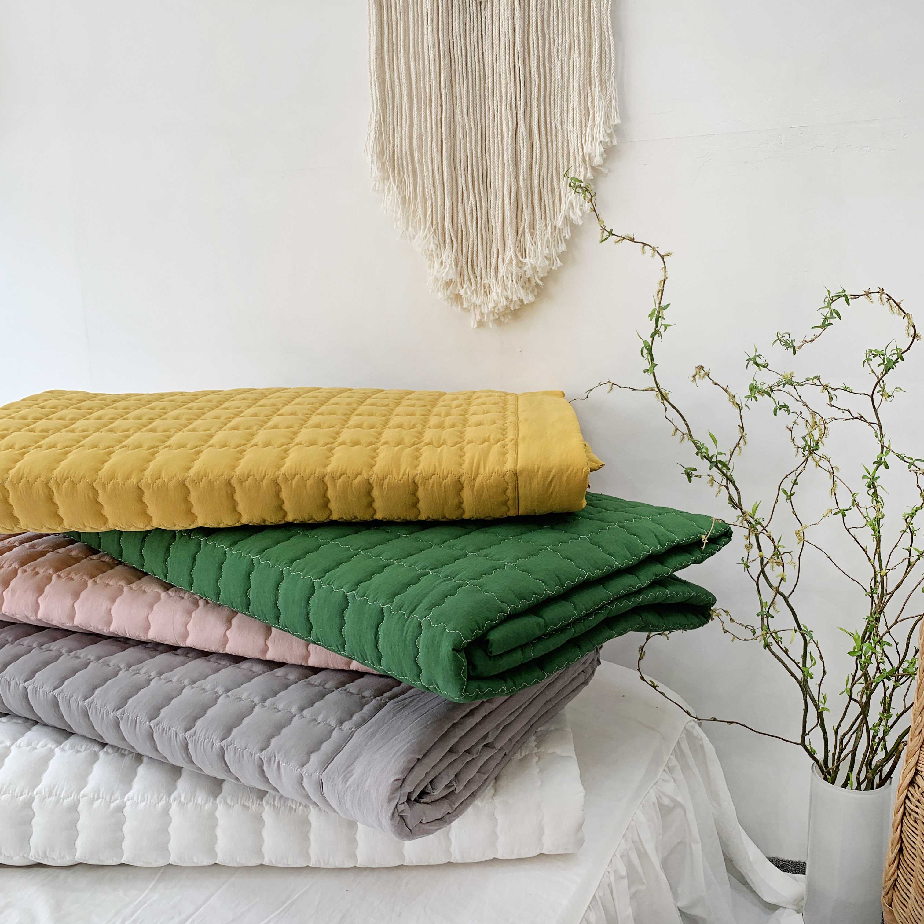 디어딜라잇 60수 아사 순면 사계절 논슬립 미끄럼방지 침대 패드 S/SS