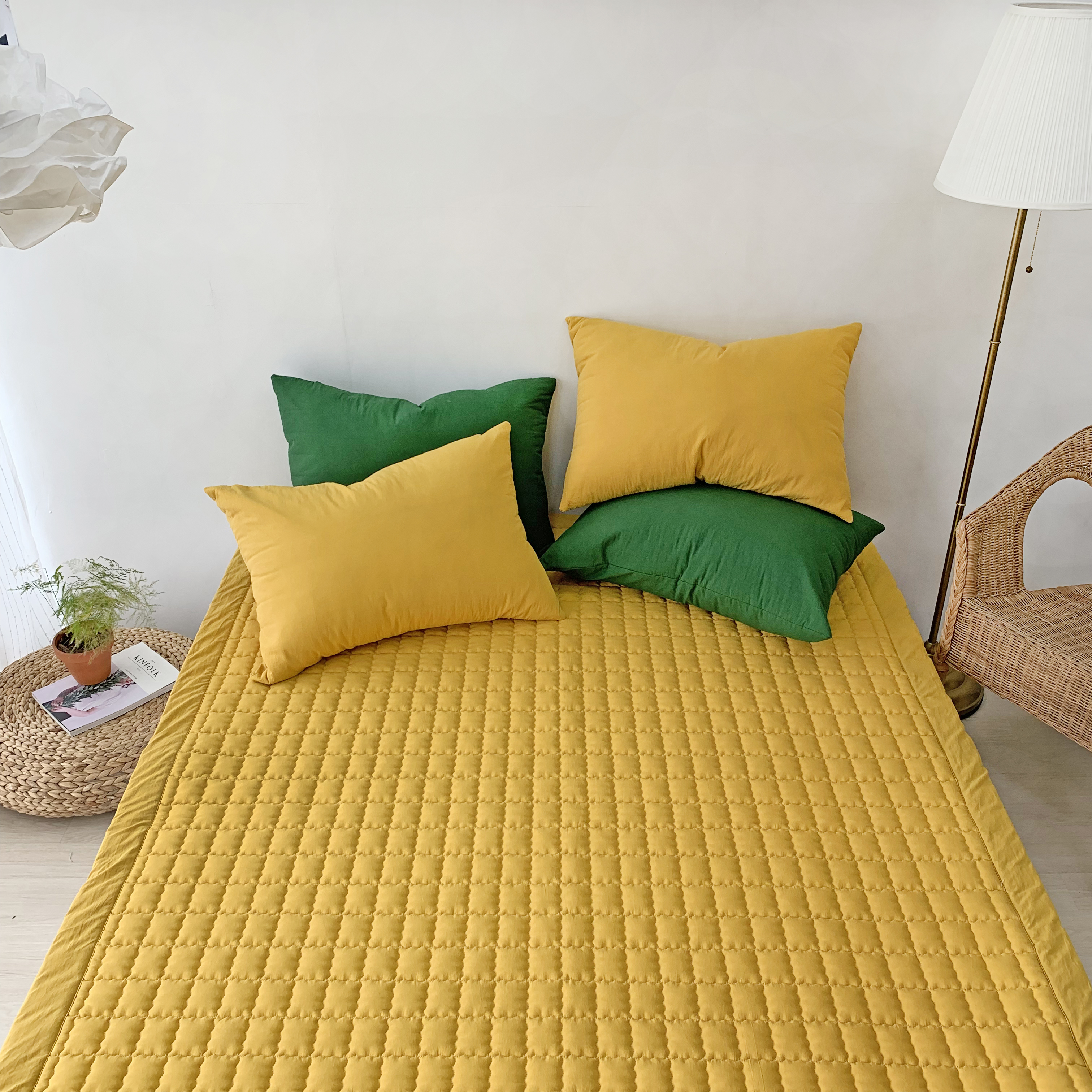 디어딜라잇 60수 아사 순면 사계절 논슬립 미끄럼방지 침대 패드 S/SS