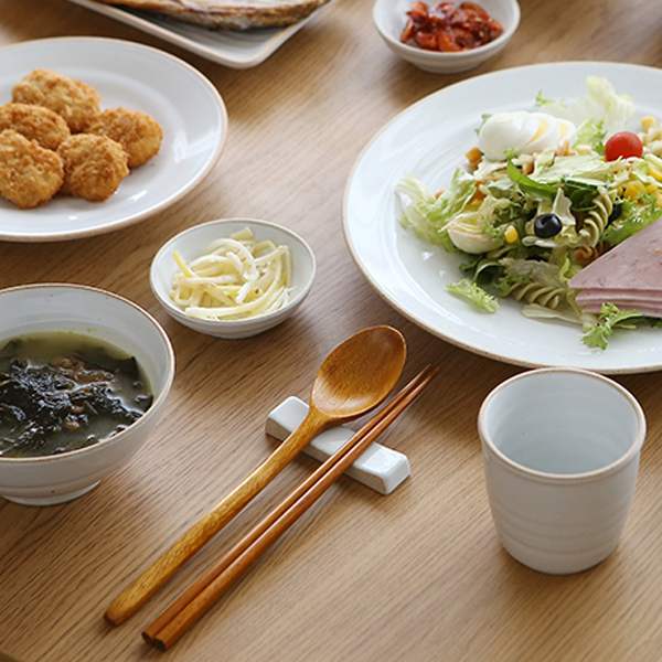 에라토 도자기 수저 받침대 옳음 수저받침 흰색 - 상세 이미지 5