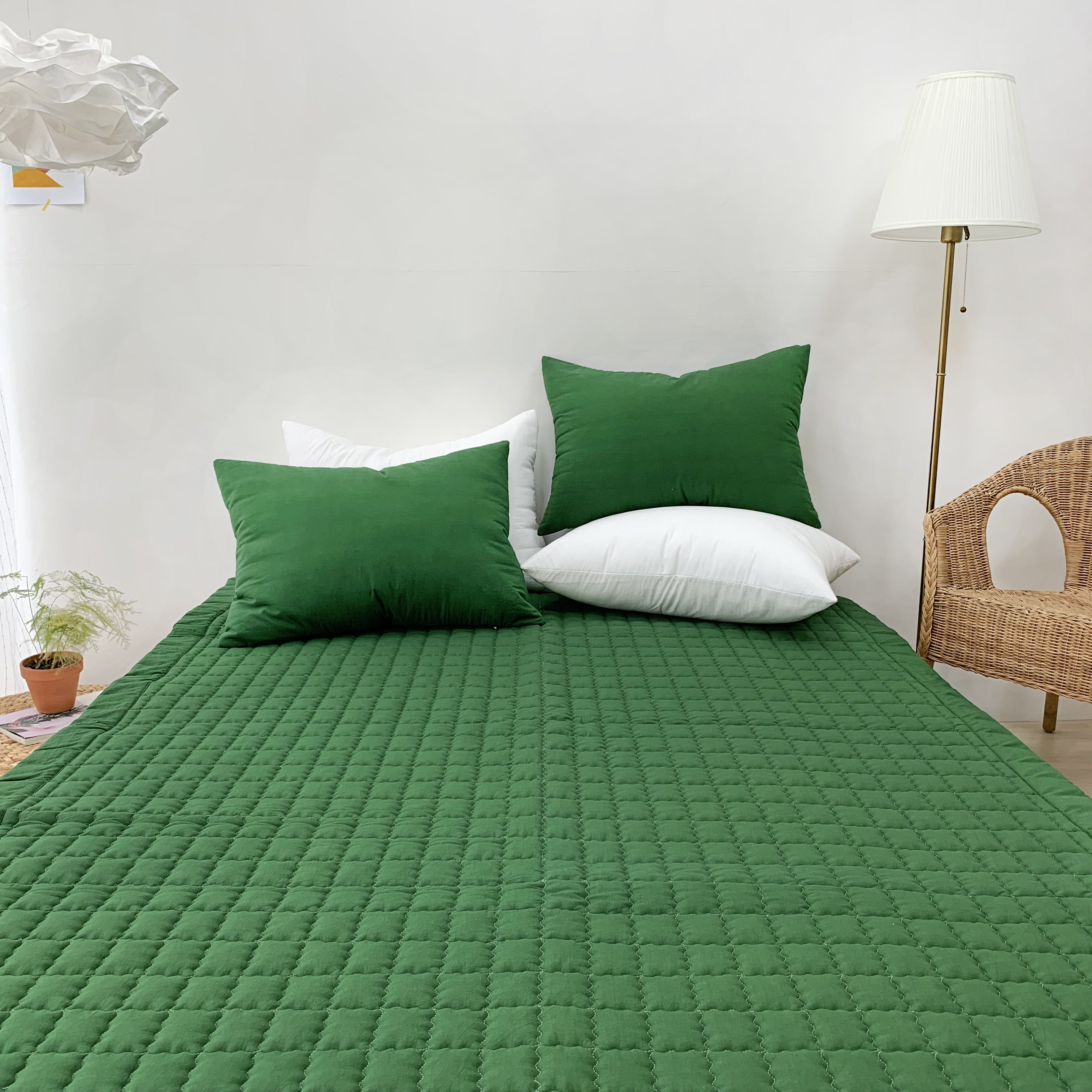 디어딜라잇 60수 아사 순면 사계절 논슬립 미끄럼방지 침대 패드 S/SS