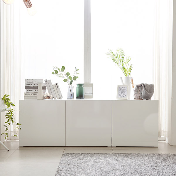 삼익가구 로맨스 대리석 상판 미니멀 높은 600 거실장/수납장