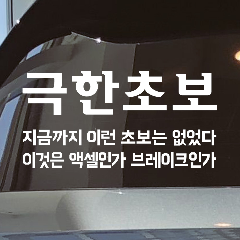 극한초보 초보운전 스티커 - 상세 이미지 2