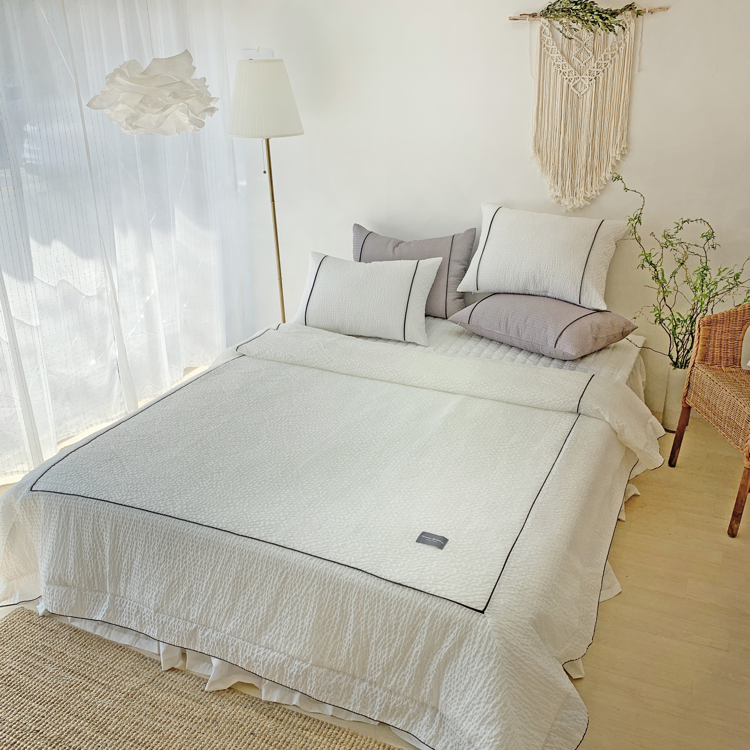 스퀘어 호텔식 시어서커 침구 여름 차렵이불 S/SS