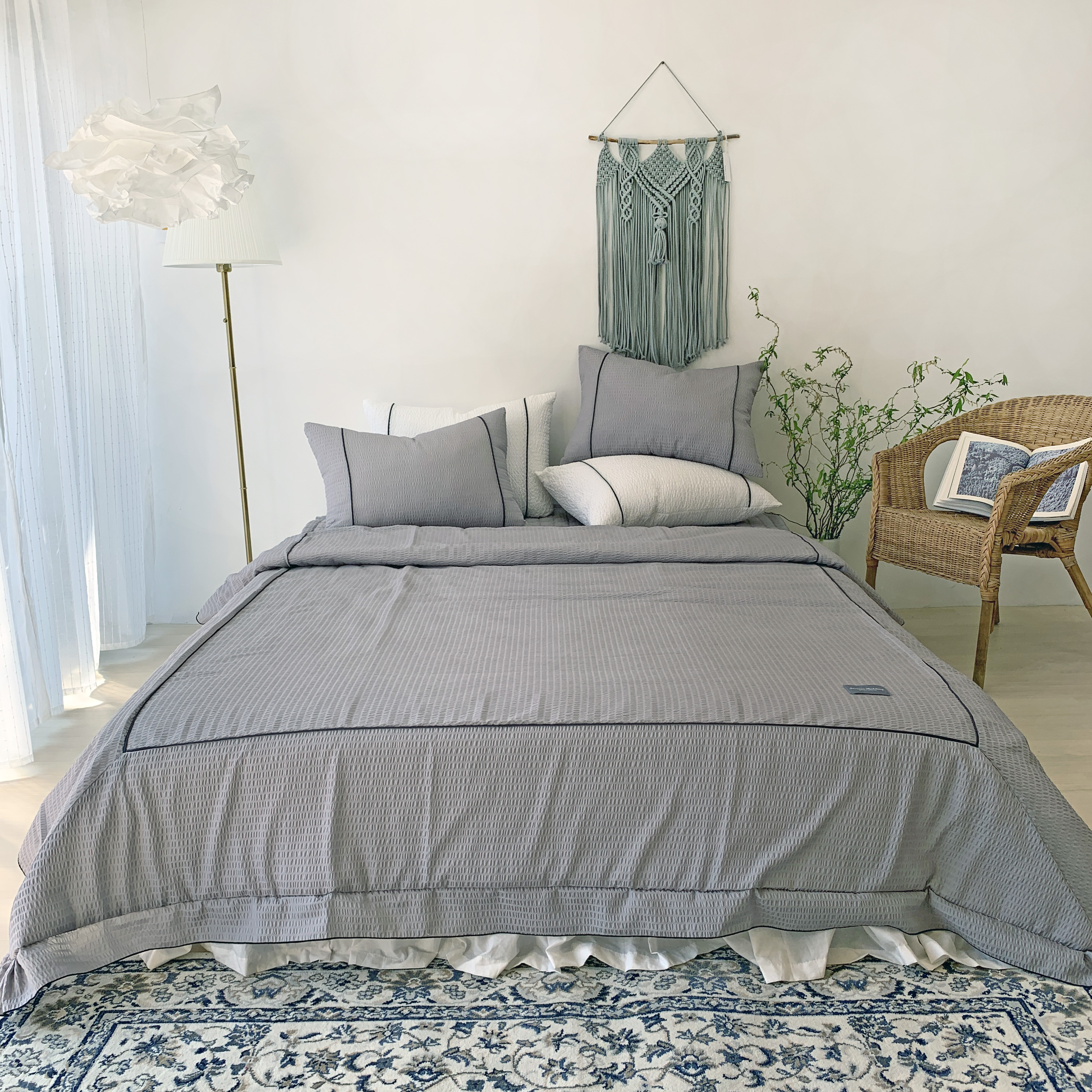 스퀘어 호텔식 시어서커 침구 여름 차렵이불 S/SS