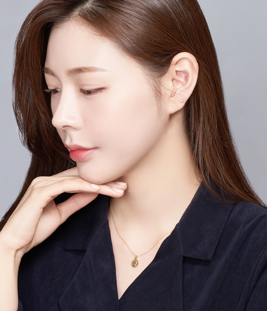 [실버925] 빈티지 코인 메달 목걸이 - small size