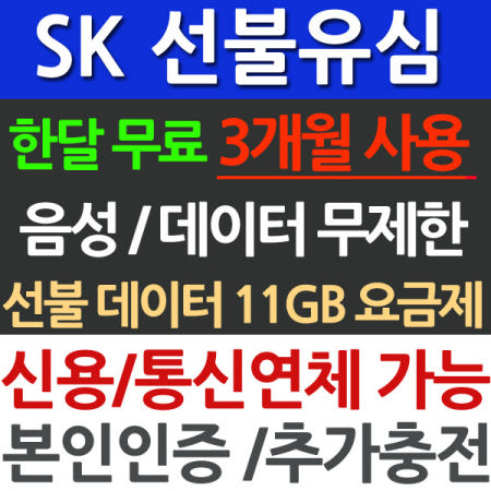 [프리텔레콤]유심 개통 데이터 무제한 본인인증 개통 방법 선불 카드 외국인 유학생 SK 알뜰폰 국내 한국 여행