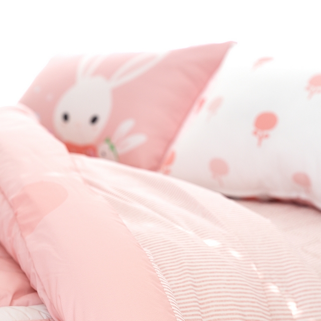 키즈 알러지케어 간절기 손자수 차렵이불 패드세트 에이미 핑크 (토끼), S.SS(싱글.슈퍼싱글겸용)