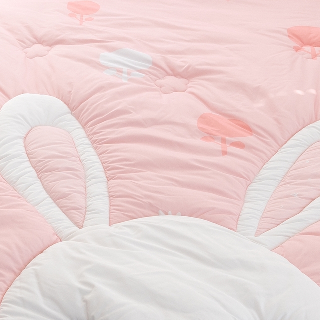 키즈 알러지케어 간절기 손자수 차렵이불 패드세트 에이미 핑크 (토끼), S.SS(싱글.슈퍼싱글겸용)