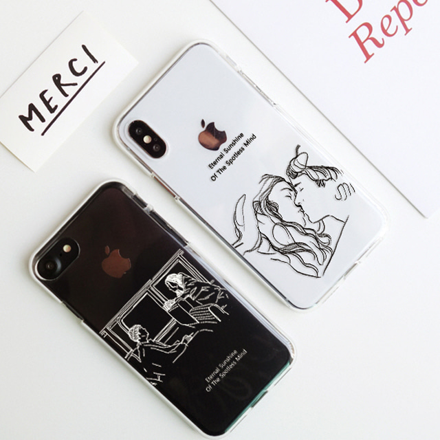 영화 드로잉 일러스트 투명 젤리 케이스 - 상세 이미지 2