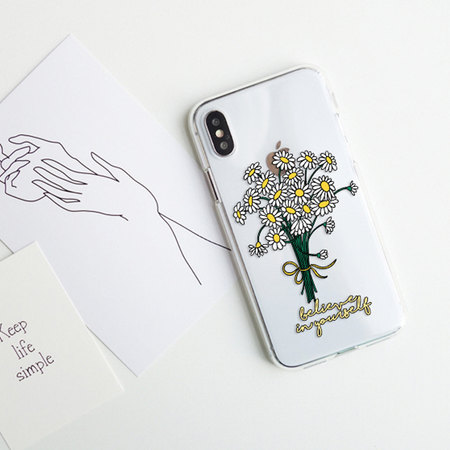 스마일 데이지 꽃 투명 젤리 케이스 - 상세 이미지 5