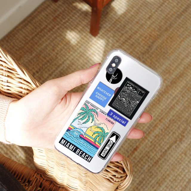 라벨 패치 스티커 투명 젤리 케이스 - 상세 이미지 4