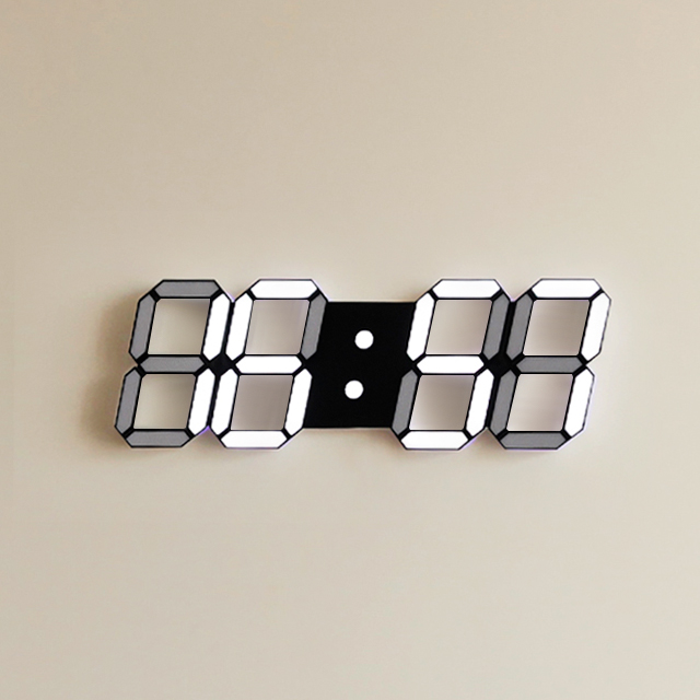 리프팀 무소음 3D LED 인테리어 거실 벽걸이 전자 디지털 리모콘 벽시계 베이직 - 상세 이미지 5