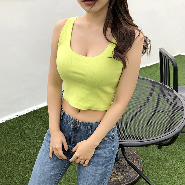 기획/ 쫀쫀 골지 크롭 나시티셔츠 6color - 상세 이미지 5