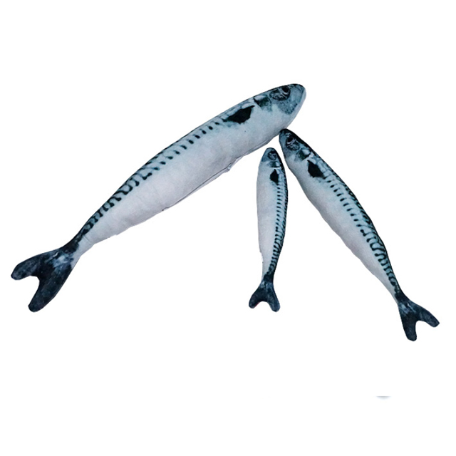 고양이 캣닢 인형 스트레스해소 알로러빙 실버피쉬 30cm 생선 봉제장난감 - 상세 이미지 2