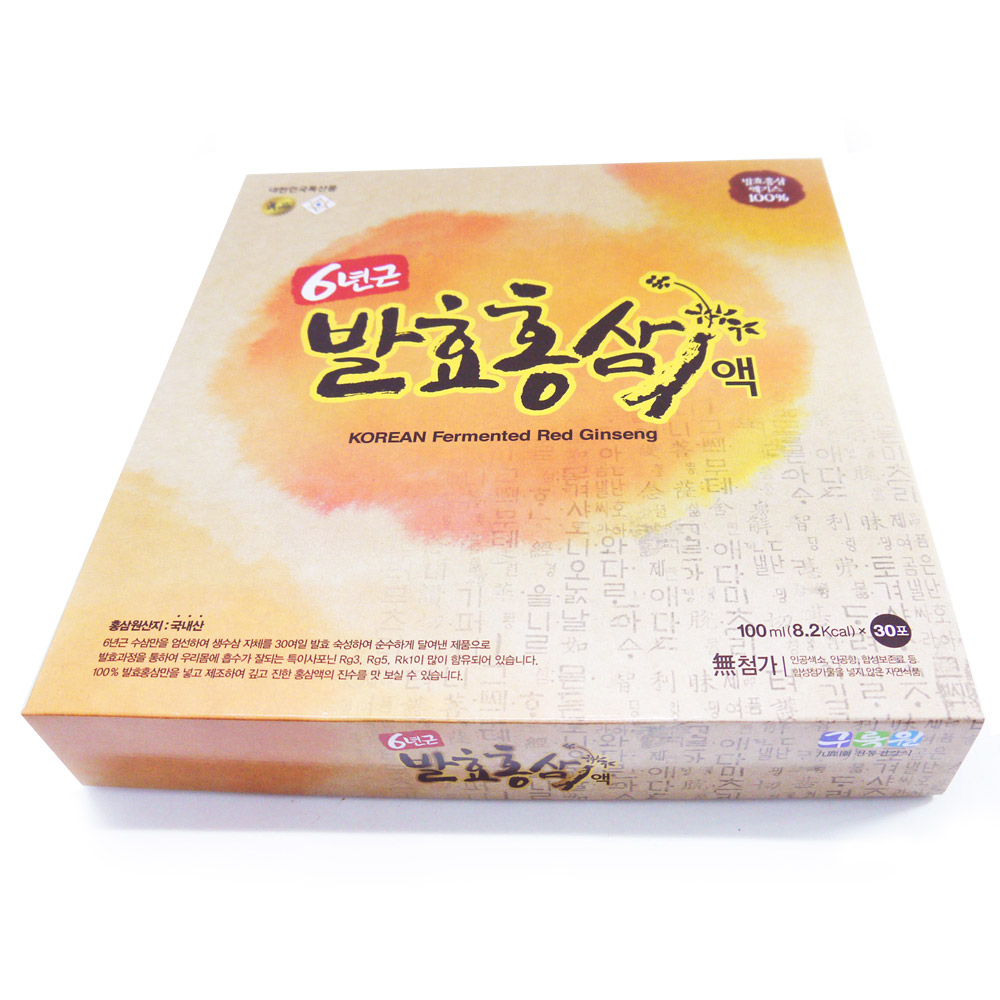 6년근 발효홍삼 진액 즙 100ml 30포 진세노사이드 사포닌 흡수율 고함량 - 상세 이미지 4