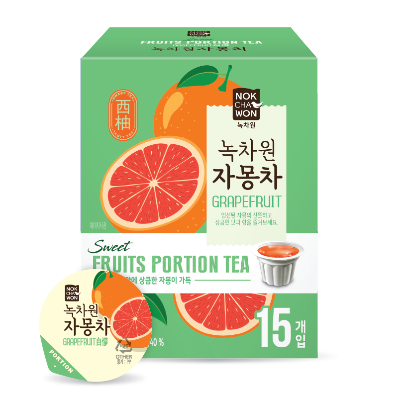 [녹차원] 자몽차 포션 15입 - 상품 이미지