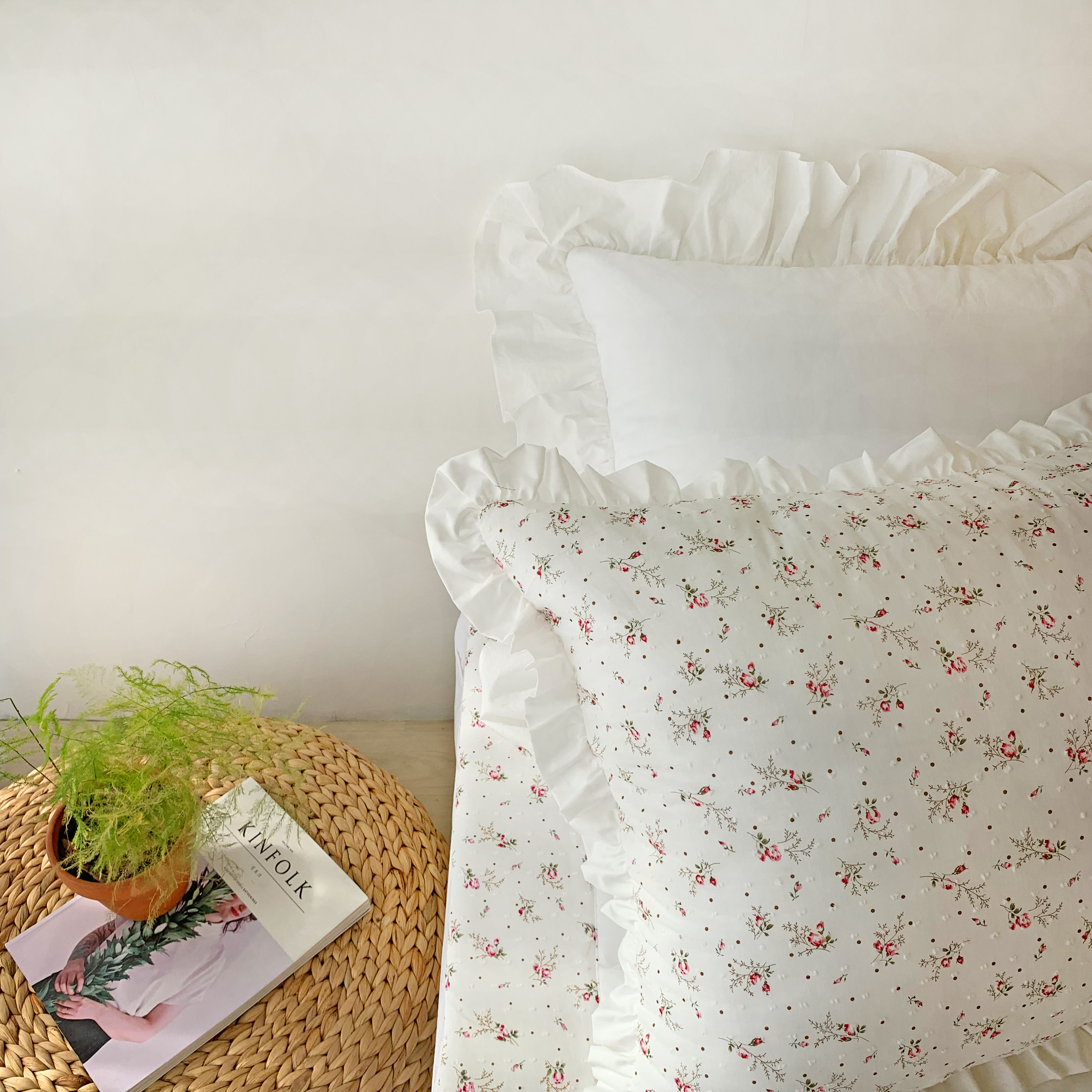 꽃내음 눈꽃 순면 도톰한 사계절 차렵이불 S/SS