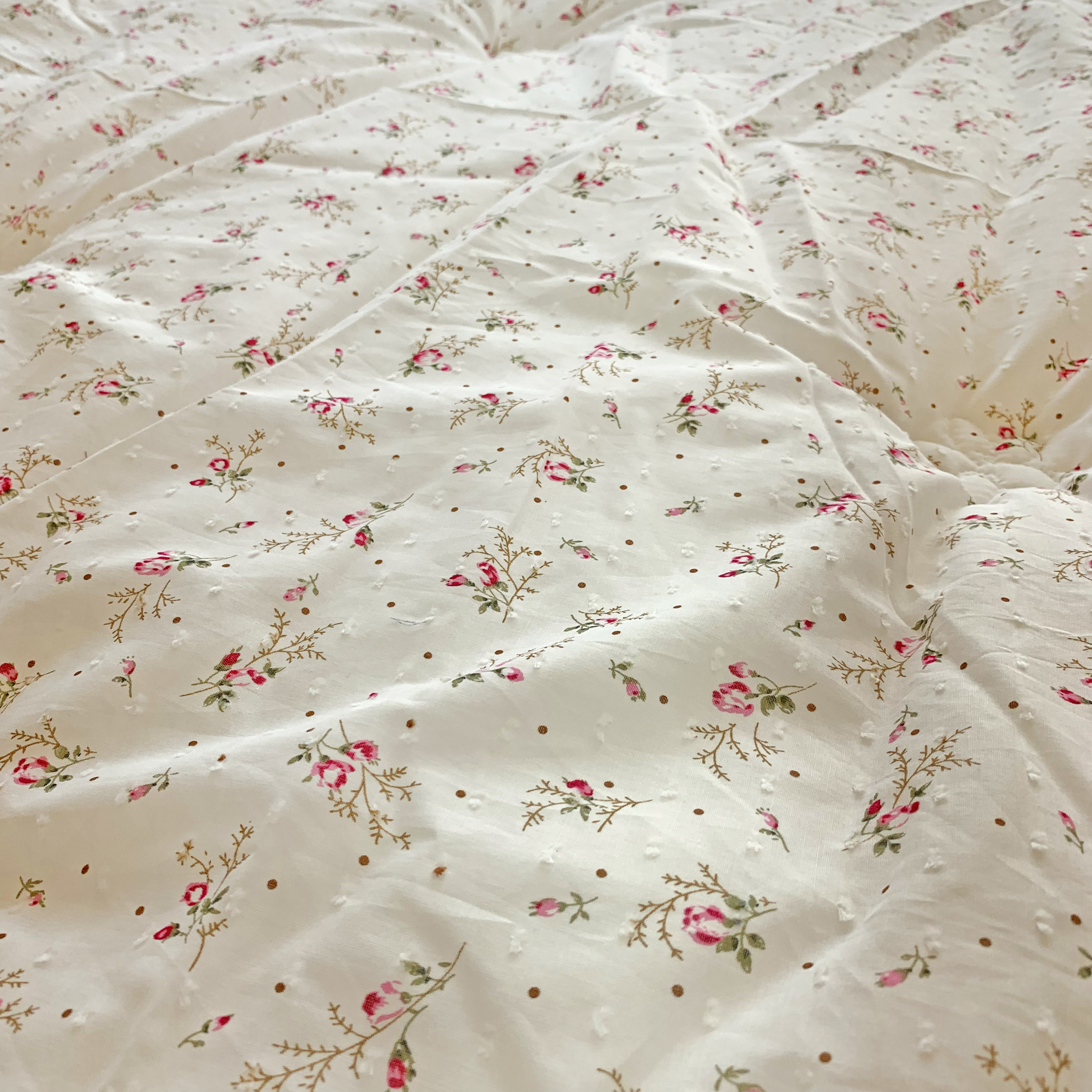 꽃내음 눈꽃 순면 도톰한 사계절 차렵이불 S/SS