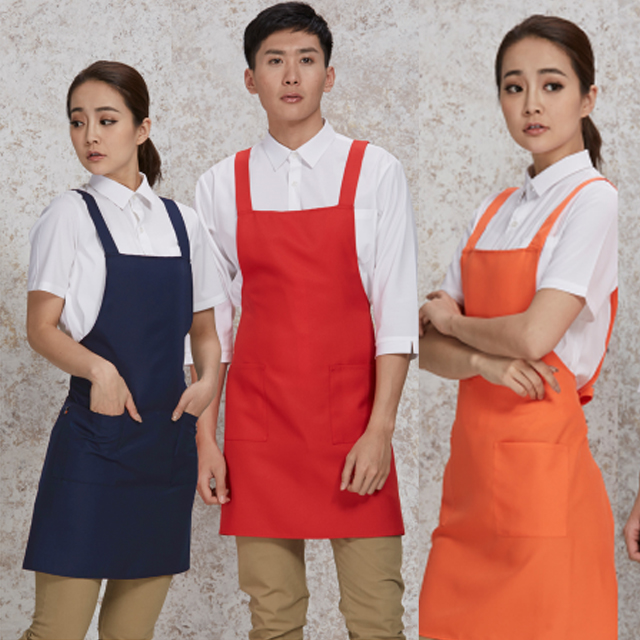 미니허리랩 뒷모습H형,X형,엉덩이덮는형 식당 주방 카페 서빙앞치마 - 상품 이미지