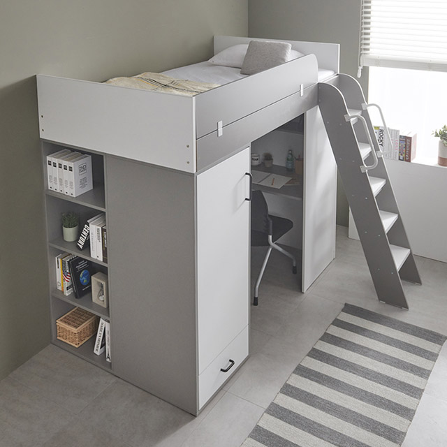 e스마트 하우스 독서실책상 벙커침대 + 매트포함