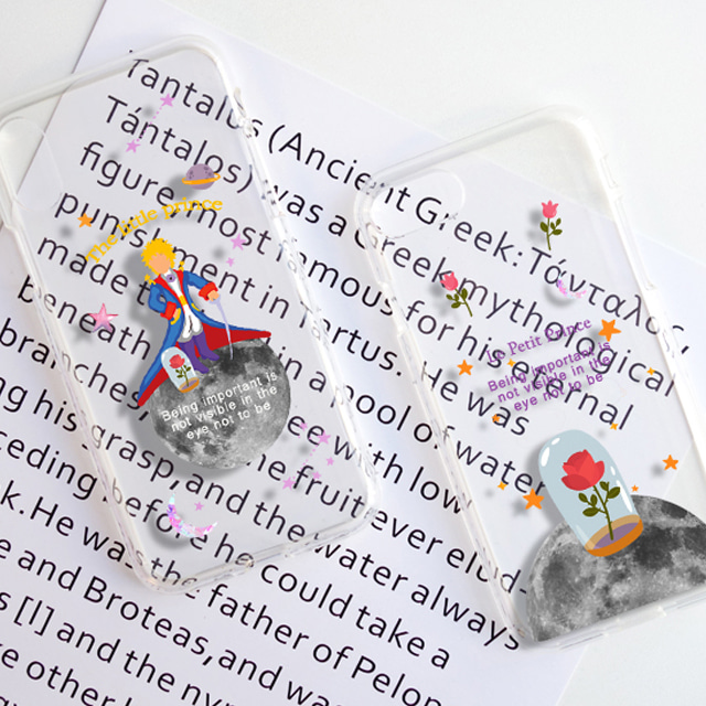 어린왕자 레터링 일러스트 투명 젤리 케이스 - 상세 이미지 5