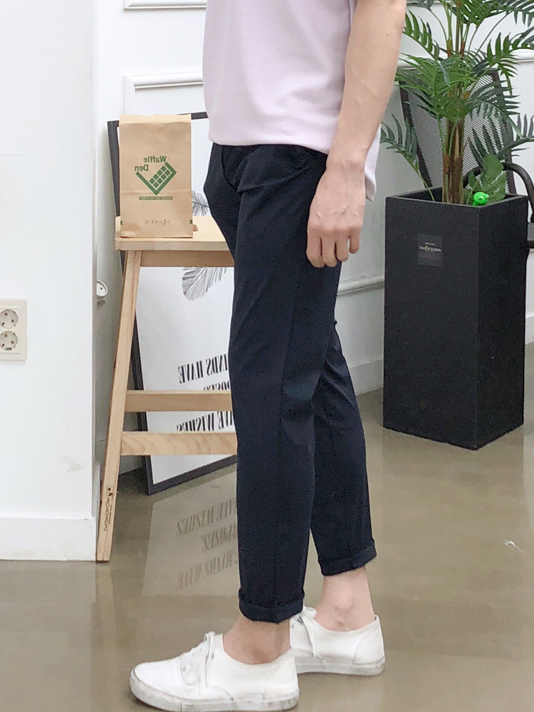 남자 냉장고바지 스판 밴딩 빅사이즈 여름 시원한 쿨 아이스 슬랙스 이미지 7