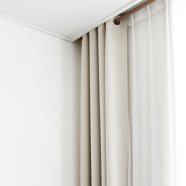 베이직 암막커튼 베이지 거실 방한 방풍 겨울 기능성 안방